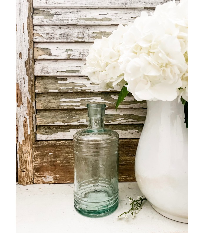 Antique European Banded Jar - Lg. Aqua Glass - LTD 